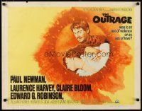 1z327 OUTRAGE 1/2sh '64 Paul Newman, Laurence Harvey, Claire Bloom, Edward G. Robinson