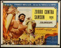 1z385 SAMSON & THE SLAVE QUEEN 1/2sh '64 Umberto Lenzi's Zorro contro Maciste, art of Samson!