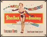 1z402 SHE'S BACK ON BROADWAY 1/2sh '53 full-length sexy Virginia Mayo in skimpy outfit!