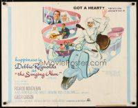 1z409 SINGING NUN 1/2sh '66 great artwork of Debbie Reynolds with guitar riding Vespa!