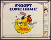 1z413 SNOOPY COME HOME 1/2sh '72 Peanuts, Charlie Brown, great Schulz art of Snoopy & Woodstock!