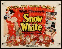 1z414 SNOW WHITE & THE SEVEN DWARFS 1/2sh R58 Walt Disney animated cartoon fantasy classic!