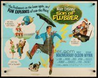1z416 SON OF FLUBBER 1/2sh '63 Walt Disney, art of absent-minded professor Fred MacMurray!