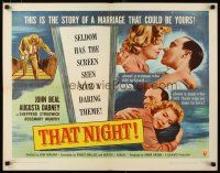 1z449 THAT NIGHT 1/2sh '57 husband John Beal and wife Augusta Dabney have sex troubles!