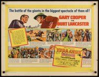 1z476 VERA CRUZ style B 1/2sh '55 cowboys Gary Cooper & Burt Lancaster, cool comic strip style!