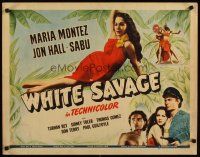 1z493 WHITE SAVAGE 1/2sh '43 sexiest full-length of Maria Montez in sarong, Jon Hall, Sabu!
