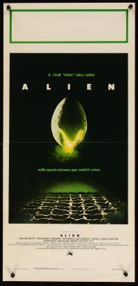 1z764 ALIEN Italian locandina '79 Ridley Scott outer space sci-fi classic, hatching egg image!