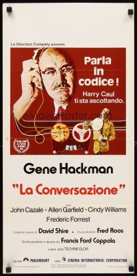 1z788 CONVERSATION Italian locandina '74 Gene Hackman is an invader of privacy, Coppola!