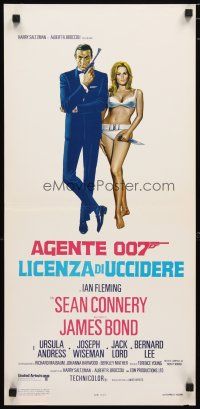 1z800 DR. NO Italian locandina R70s art of Sean Connery as James Bond & sexy Ursula Andress!