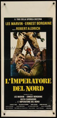 1z807 EMPEROR OF THE NORTH POLE Italian locandina '73 Lee Marvin, Ernest Borgnine!