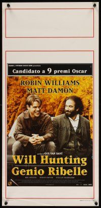 1z819 GOOD WILL HUNTING Italian locandina '98 great image of smiling Matt Damon & Robin Williams!