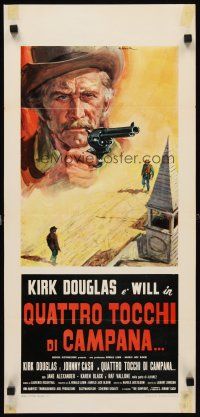 1z823 GUNFIGHT Italian locandina '71 different art of Kirk Douglas by Averardo Ciriello!