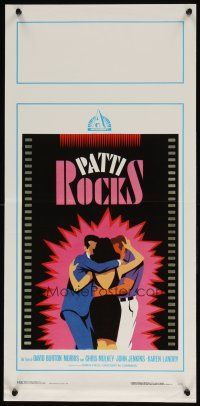 1z877 PATTI ROCKS Italian locandina '89 Mulkey, Jenkins, Karen Landry, cool love triangle art!