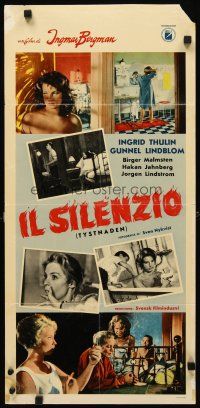 1z899 SILENCE Italian locandina '64 Ingmar Bergman's Tystnaden starring Ingrid Thulin!