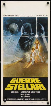 1z909 STAR WARS Italian locandina R80s George Lucas classic sci-fi epic, great art by Tom Jung!
