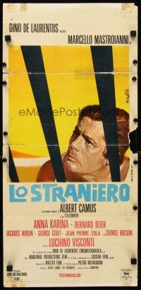 1z911 STRANGER Italian locandina '68 Luchino Visconti's Lo Straniero, Nistri art of Mastroianni!