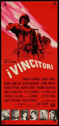 1z922 VICTORS Italian locandina '64 Vince Edwards, Albert Finney, George Hamilton, Melina Mercouri