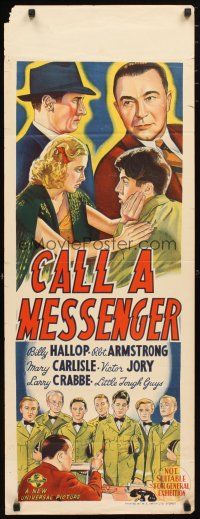2a003 CALL A MESSENGER long Aust daybill '39 Halop, Huntz Hall, Dead End Kids & Little Tough Guys!