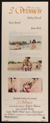 2a030 3 WOMEN insert '77 directed by Robert Altman, Shelley Duvall, Sissy Spacek, Janice Rule