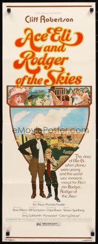 2a037 ACE ELI & RODGER OF THE SKIES insert '72 pilot Cliff Robertson, written by Steven Spielberg!