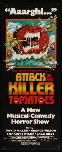 2a071 ATTACK OF THE KILLER TOMATOES insert '79 wacky monster artwork by David Weisman!