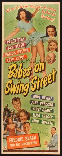 2a072 BABES ON SWING STREET insert '44 Peggy Ryan, Ann Blyth, Marion Hutton, Leon Errol!