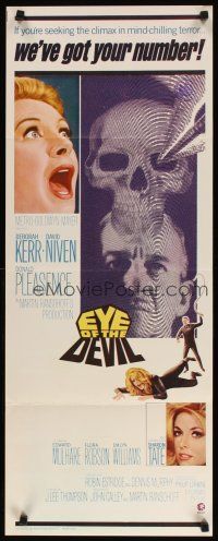 2a219 EYE OF THE DEVIL int'l insert '67 Deborah Kerr, David Niven, Sharon Tate, mind-chilling terror