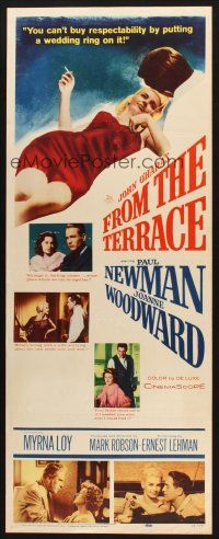 2a243 FROM THE TERRACE insert '60 artwork of Paul Newman & sexy half-dressed Joanne Woodward!