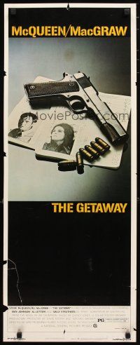 2a251 GETAWAY insert '72 Steve McQueen, Ali McGraw, Sam Peckinpah, cool gun & passports image!