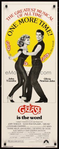 2a265 GREASE insert R80 close up of John Travolta & Olivia Newton-John in a most classic musical!