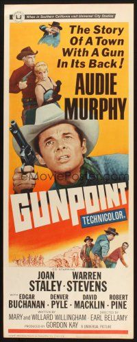 2a273 GUNPOINT insert '66 Audie Murphy in the story of a town with a gun in its back!