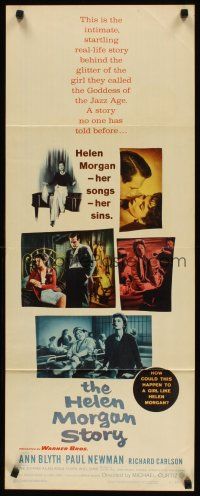 2a286 HELEN MORGAN STORY insert '57 Paul Newman loves pianist Ann Blyth, her songs, and her sins!