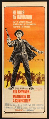 2a329 INVITATION TO A GUNFIGHTER insert '64 vicious killer Yul Brynner brings a town to its knees!
