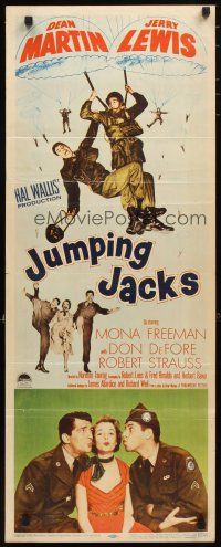 2a349 JUMPING JACKS insert '52 great image of Army paratroopers Dean Martin & Jerry Lewis!
