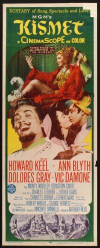2a360 KISMET insert '56 Howard Keel, Ann Blyth, ecstasy of song, spectacle & love!