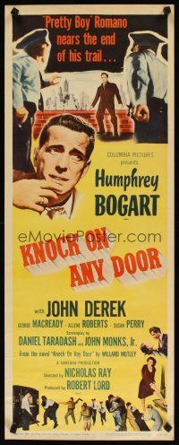 2a362 KNOCK ON ANY DOOR insert R59 Humphrey Bogart, John Derek, directed by Nicholas Ray!