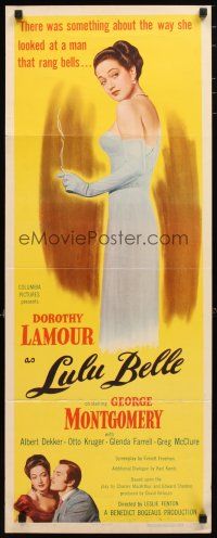 2a401 LULU BELLE insert '48 full-length art of sexy Dorothy Lamour & with George Montgomery!