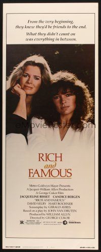 2a549 RICH & FAMOUS insert '81 great portrait image of Jacqueline Bisset & Candice Bergen!