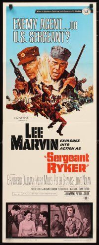 2a596 SERGEANT RYKER insert '68 is Lee Marvin an enemy agent or U.S. sergeant in the Korean War!