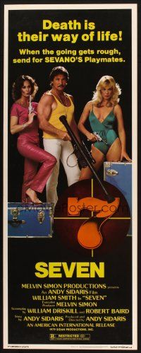 2a599 SEVEN insert '79 AIP, sexy babes with big guns, death is their way of life!