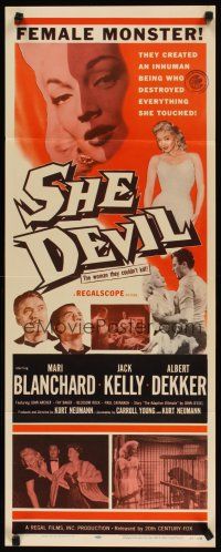 2a606 SHE DEVIL insert '57 sexy inhuman female monster who destroyed everything she touched!