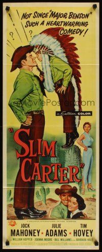2a623 SLIM CARTER insert '57 Jock Mahoney, Julie Adams, such a heartwarming cowboy comedy!
