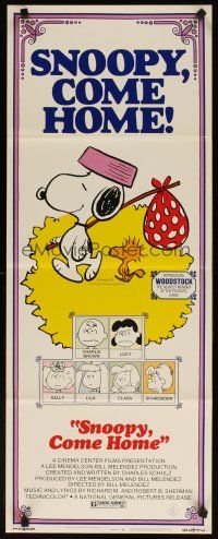 2a627 SNOOPY COME HOME insert '72 Peanuts, Charlie Brown, great Schulz art of Snoopy & Woodstock!