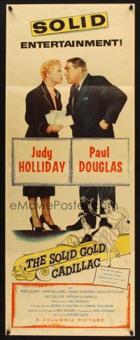 2a628 SOLID GOLD CADILLAC insert '56 art of Judy Holliday & Paul Douglas in car by Hirschfeld!