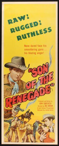 2a632 SON OF THE RENEGADE insert '53 none dared face his smouldering guns or his blazing anger!
