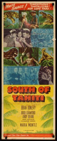 2a639 SOUTH OF TAHITI insert R48 sexy Maria Montez, Brian Donlevy, Broderick Crawford