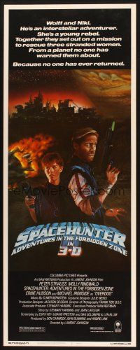 2a640 SPACEHUNTER ADVENTURES IN THE FORBIDDEN ZONE insert '83 Molly Ringwald, Peter Strauss!
