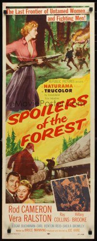 2a644 SPOILERS OF THE FOREST insert '57 Vera Ralston in the last frontier of untamed women!