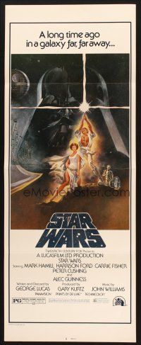 2a657 STAR WARS video insert R1982 George Lucas classic sci-fi epic, great art by Tom Jung!