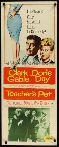 2a706 TEACHER'S PET insert '58 teacher Doris Day, pupil Clark Gable, sexy Mamie Van Doren's body!